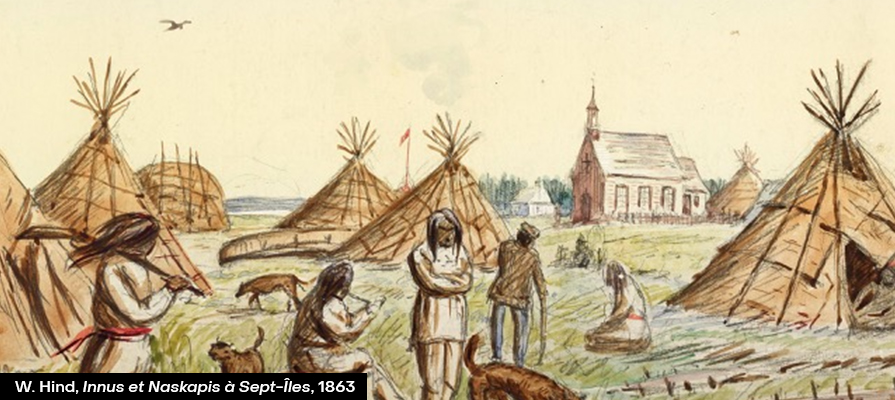 W. Hind, Innus et Naskapis à Sept-Îles, 1863